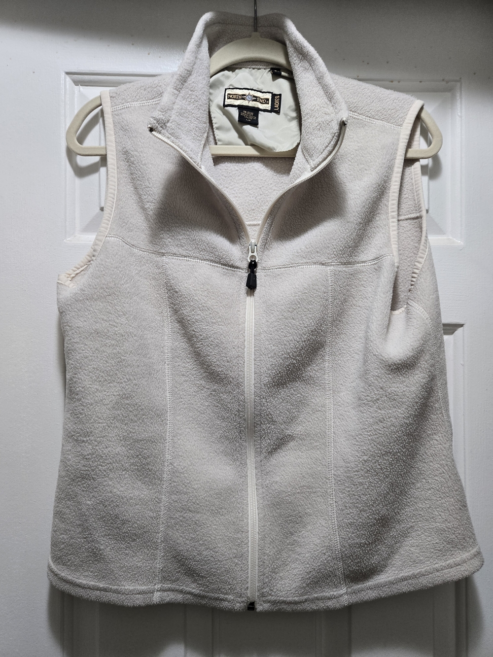 North End Women's Ivory Full-Zip Fleece Vest